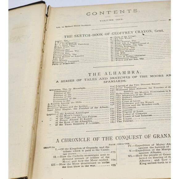 The Works Of Washington Irving By Richard Henry Stoddard Volume 1 Antiquarian - Picture 2 of 10